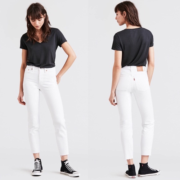 Levi's Denim - Levi’s Wedgie Icon Fit White Tapered Jeans